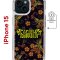 Чехол-накладка Apple iPhone 15 (641584) Kruche PRINT Благолепие Черное