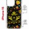 Чехол-накладка Apple iPhone 15 (641581) Kruche PRINT Самовар Темный