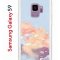 Чехол-накладка Samsung Galaxy S9  (580669) Kruche PRINT Dafna_Cloud cat