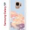 Чехол-накладка Samsung Galaxy S9  (580669) Kruche PRINT Dafna_Cloud cat