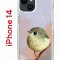 Чехол-накладка Apple iPhone 14  (625957) Kruche PRINT Dafna_Little bird