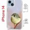 Чехол-накладка Apple iPhone 14  (625960) Kruche PRINT Dafna_Little bird