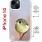 Чехол-накладка Apple iPhone 14  (625960) Kruche PRINT Dafna_Little bird
