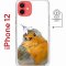 Чехол-накладка Apple iPhone 12  (598886) Kruche PRINT Dafna_Sweetie bird