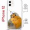 Чехол-накладка Apple iPhone 12  (598927) Kruche PRINT Dafna_Sweetie bird