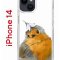 Чехол-накладка Apple iPhone 14  (625957) Kruche PRINT Dafna_Sweetie bird