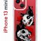 Чехол-накладка Apple iPhone 13 mini (606541) Kruche PRINT Коты-Черепа