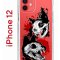 Чехол-накладка iPhone 12/12 Pro Kruche Print Коты-Черепа