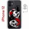 Чехол-накладка Apple iPhone 12  (598886) Kruche PRINT Коты-Черепа