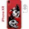 Чехол-накладка iPhone XR Kruche Magnet Print Коты-Черепа