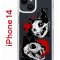 Чехол-накладка Apple iPhone 14  (625957) Kruche PRINT Коты-Черепа