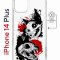 Чехол-накладка Apple iPhone 14 Plus (625965) Kruche PRINT Коты-Черепа