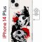 Чехол-накладка Apple iPhone 14 Plus (625965) Kruche PRINT Коты-Черепа