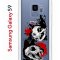 Чехол-накладка Samsung Galaxy S9  (580669) Kruche PRINT Коты-Черепа